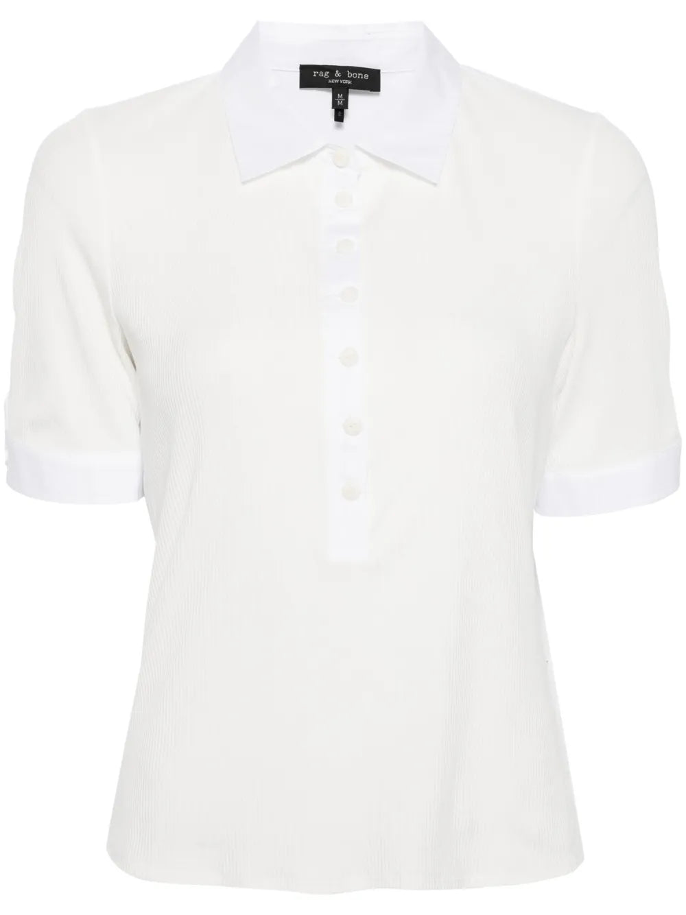 Ribbed Cotton-Modal Blend Polo Shirt