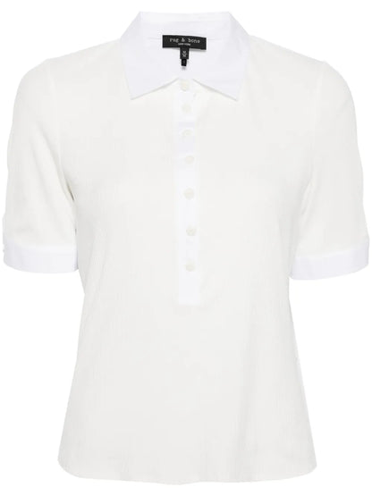 Ribbed Cotton-Modal Blend Polo Shirt