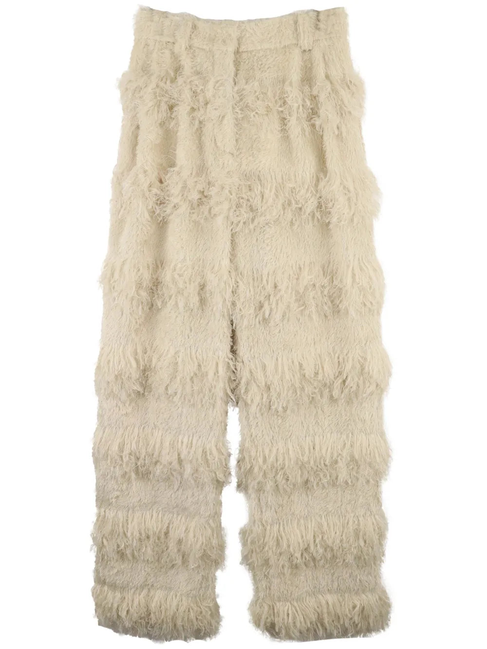 High-Rise Wide-Leg Fringde Trousers