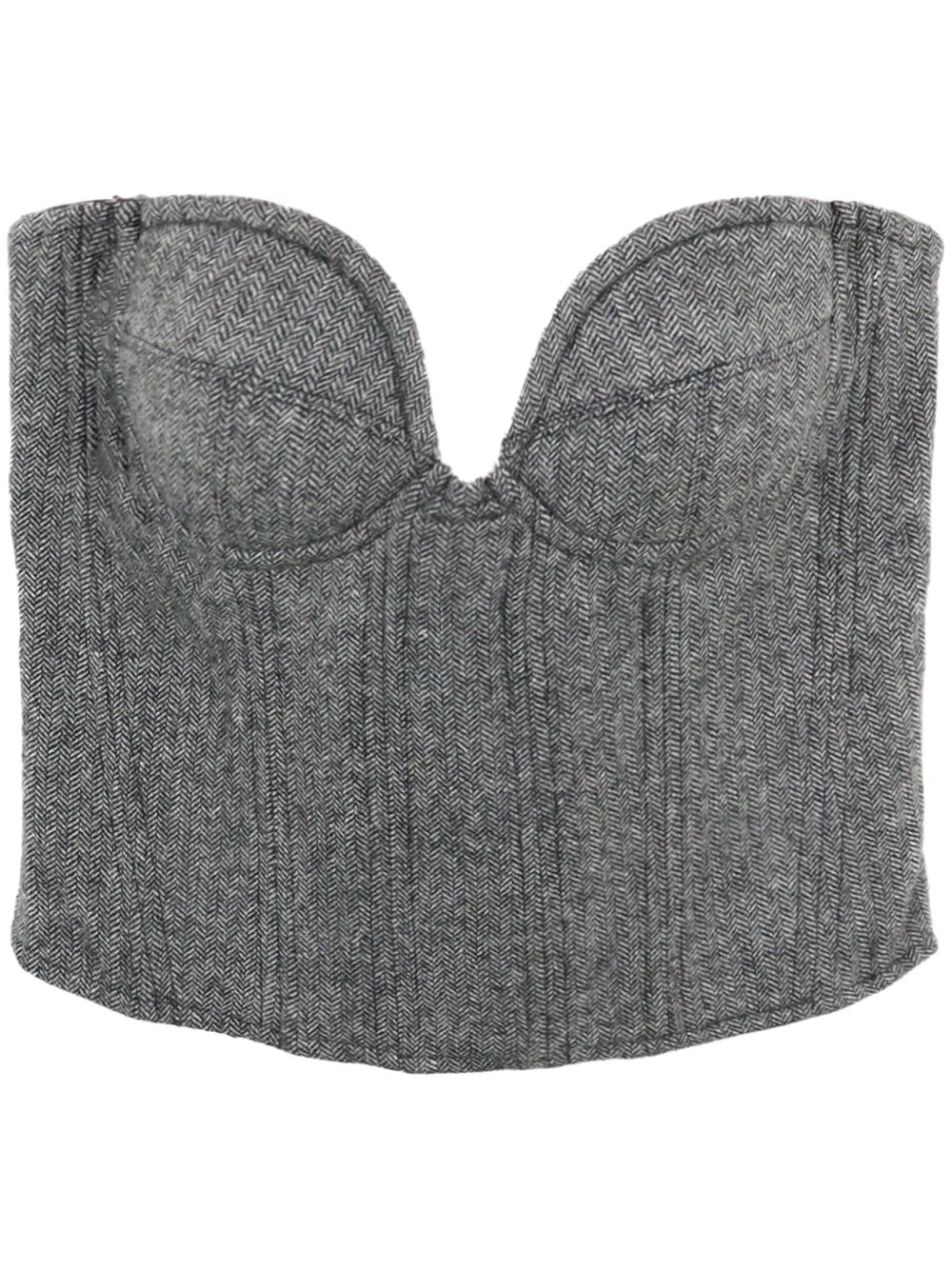 Herringbone Corset-Style Top