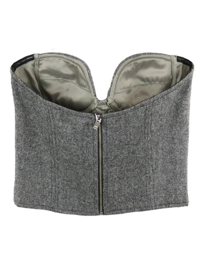 Herringbone Corset-Style Top