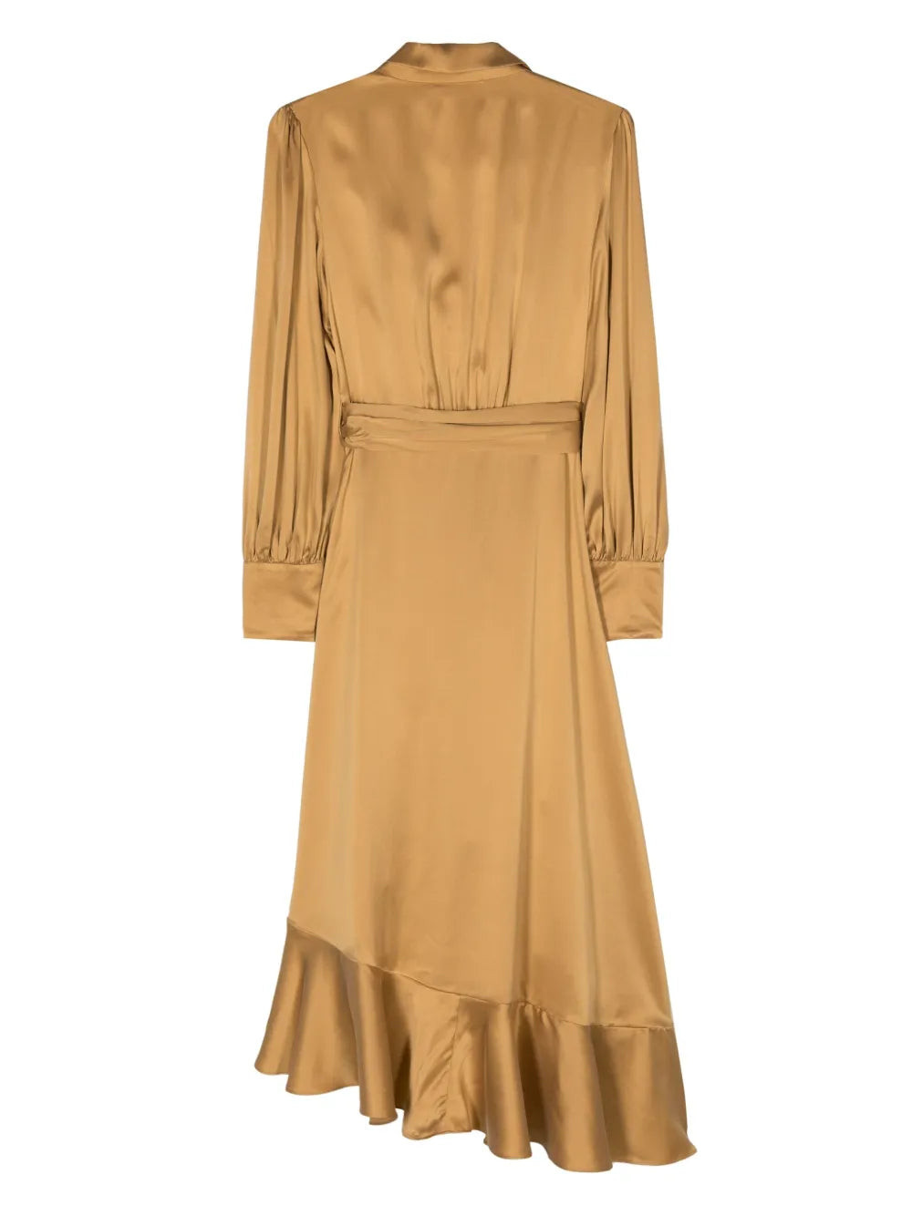 Wrap Satin Midi Dress