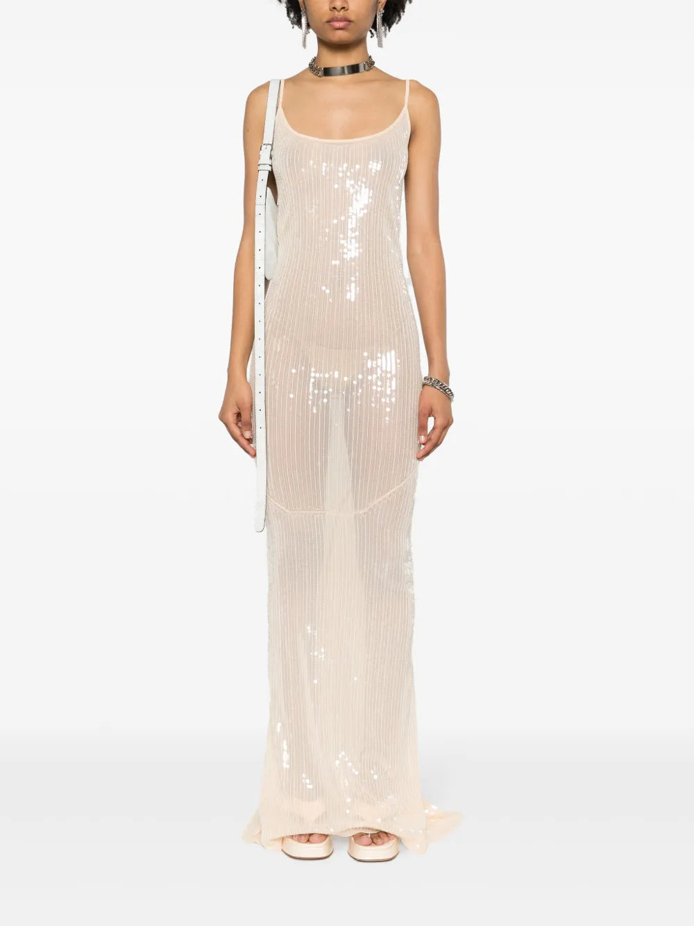 Sequinned Slip Dress
