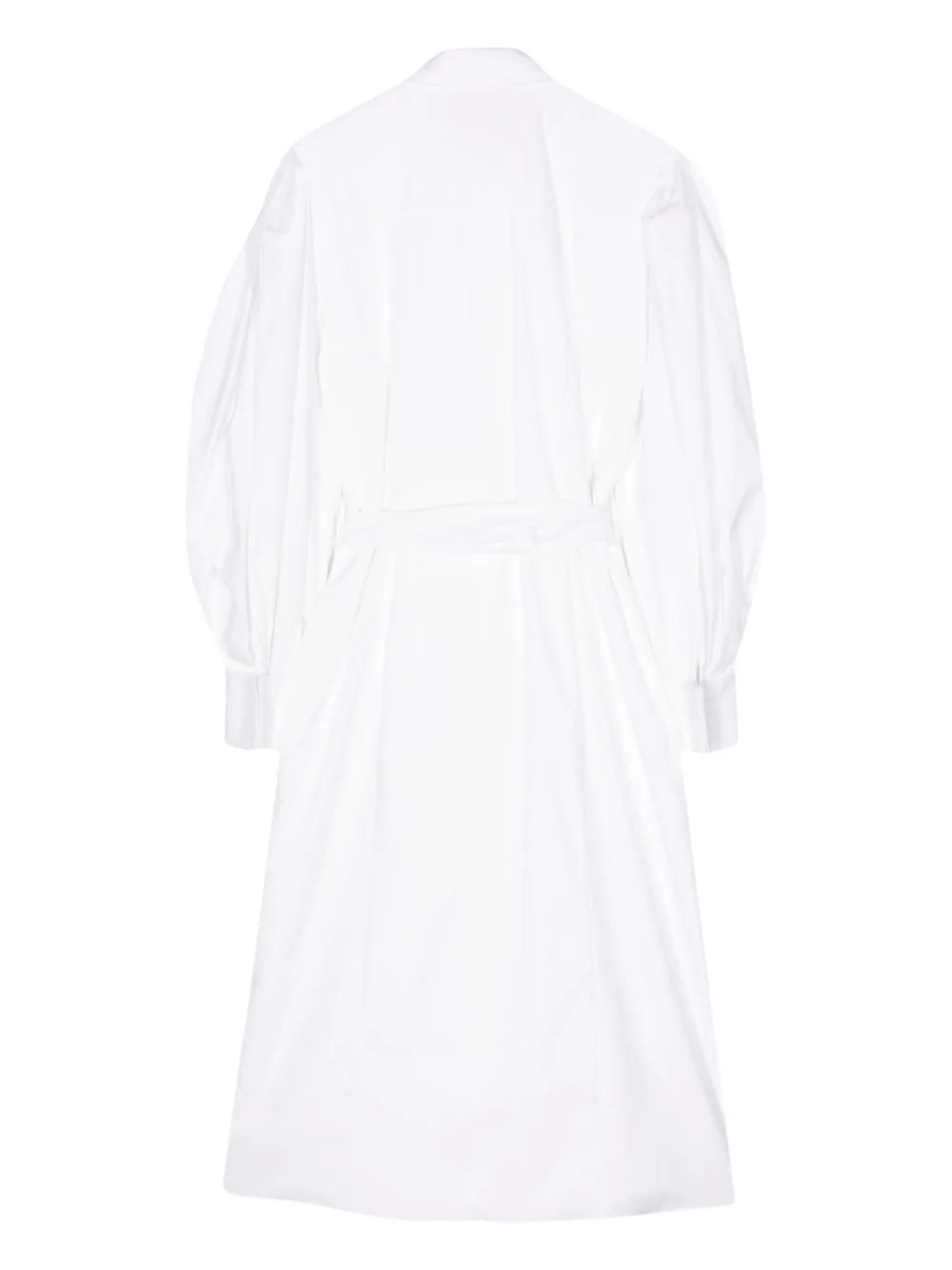 Tied-Waist Cotton Shirtdress
