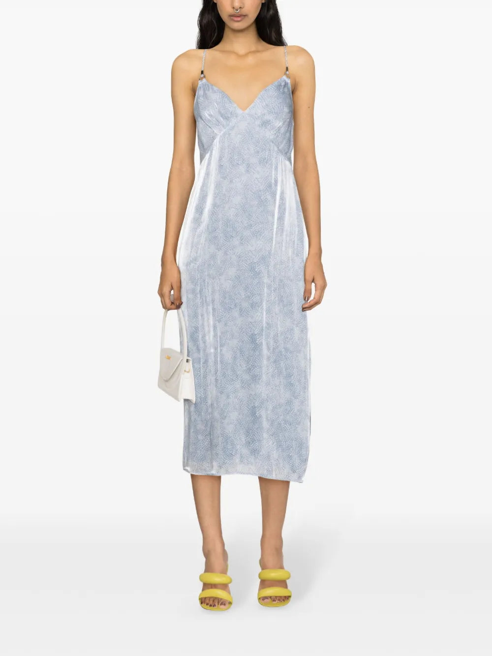 Floral-Print Slip Midi Dress