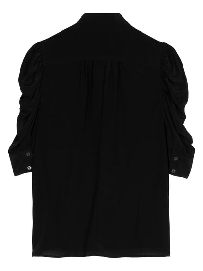 Ruched Silk Blouse