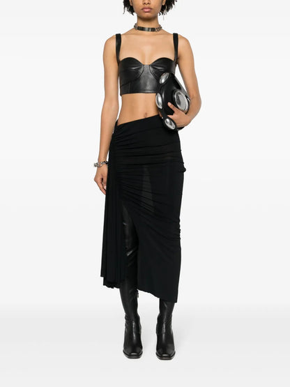 Fog Asymmetric Draped Skirt
