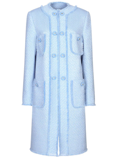 Single-Breasted Bouclé Coat