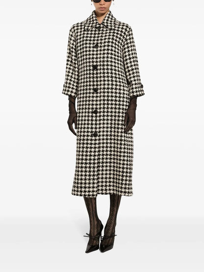 Houndstooth Trench Coat