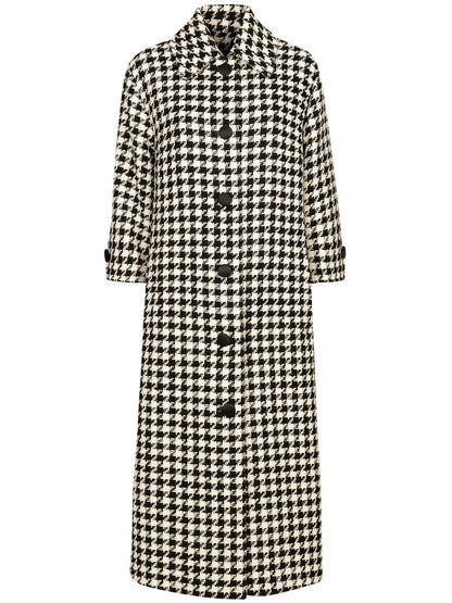 Houndstooth Trench Coat