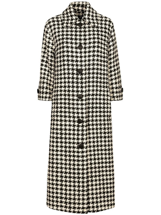 Houndstooth Trench Coat