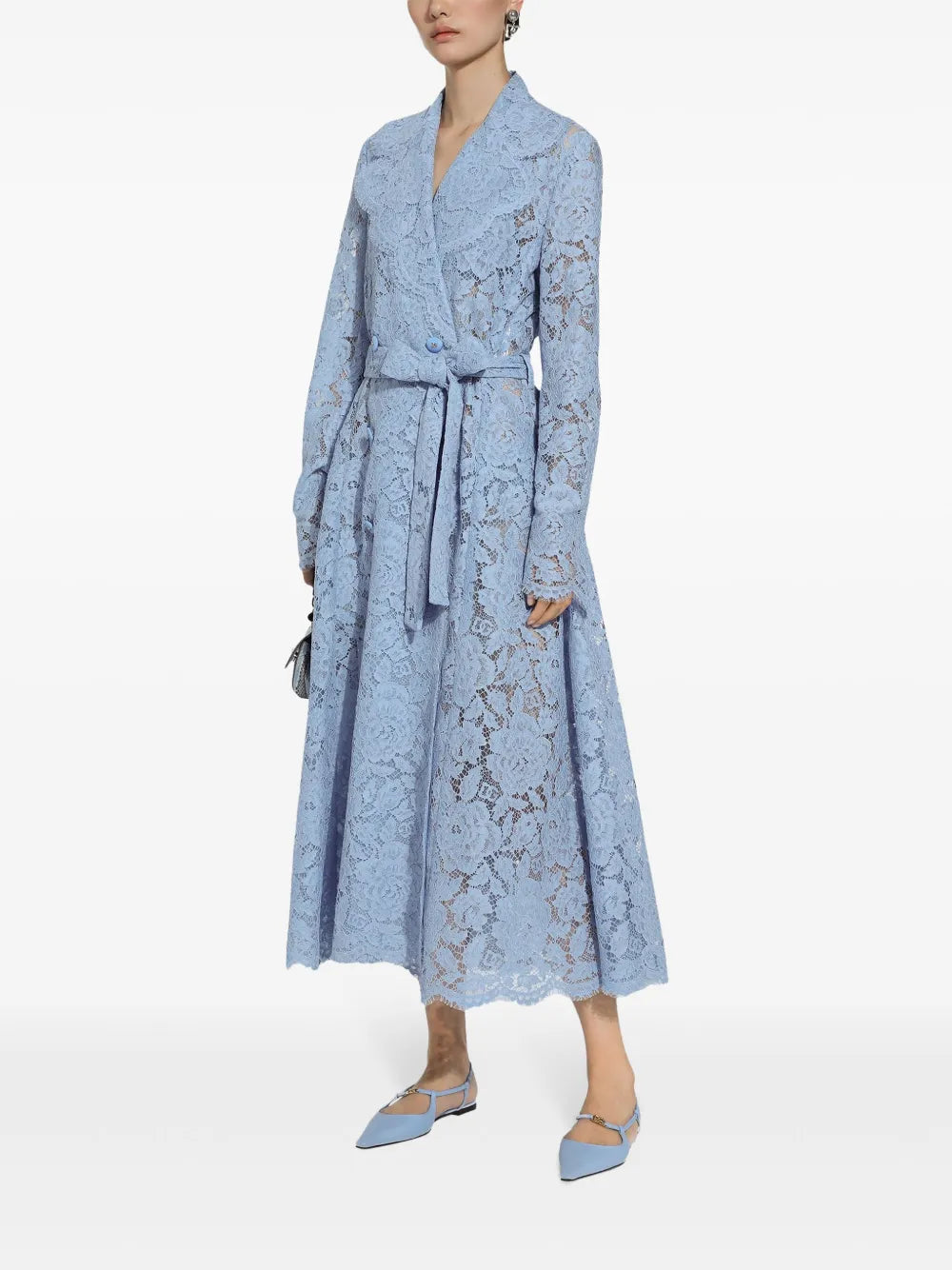 Cordonetto-Lace Trench Coat