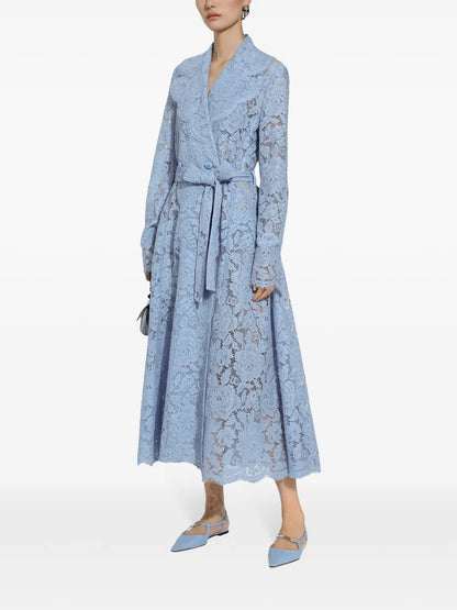 Cordonetto-Lace Trench Coat