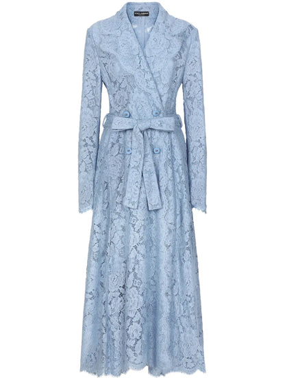 Cordonetto-Lace Trench Coat