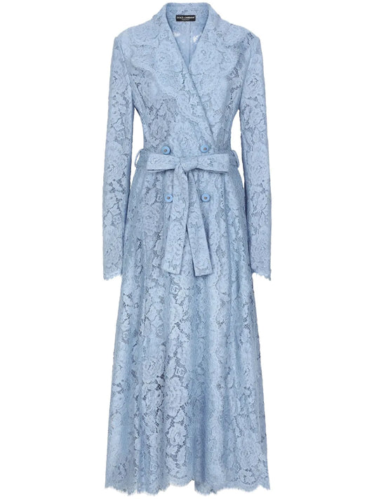 Cordonetto-Lace Trench Coat