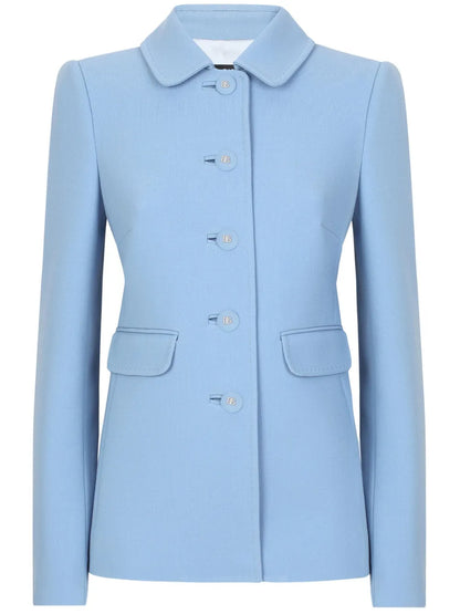 Buttoned Flap Pocket Blazer