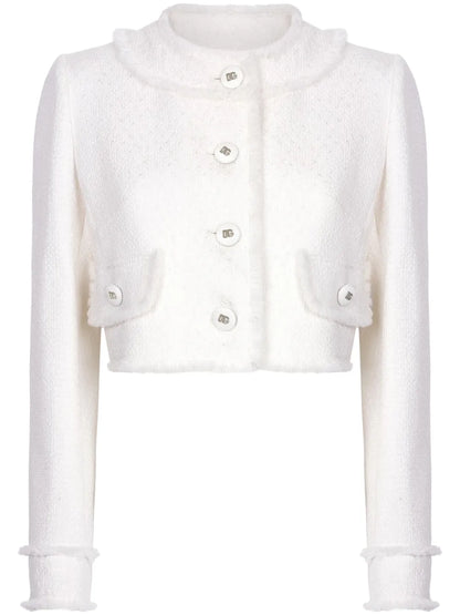 Frayed Cropped Jacket