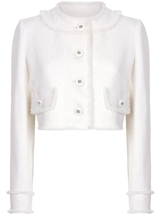 Frayed Cropped Jacket