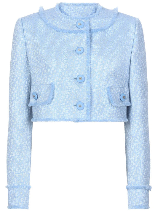Frayed Cropped Jacket