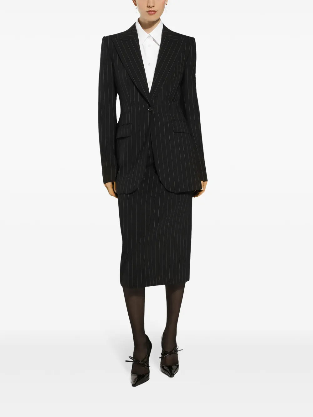 Striped Long Sleeve Blazer