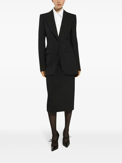 Striped Long Sleeve Blazer