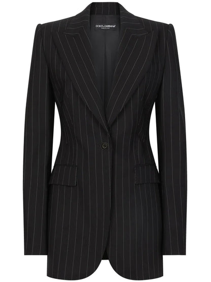 Striped Long Sleeve Blazer