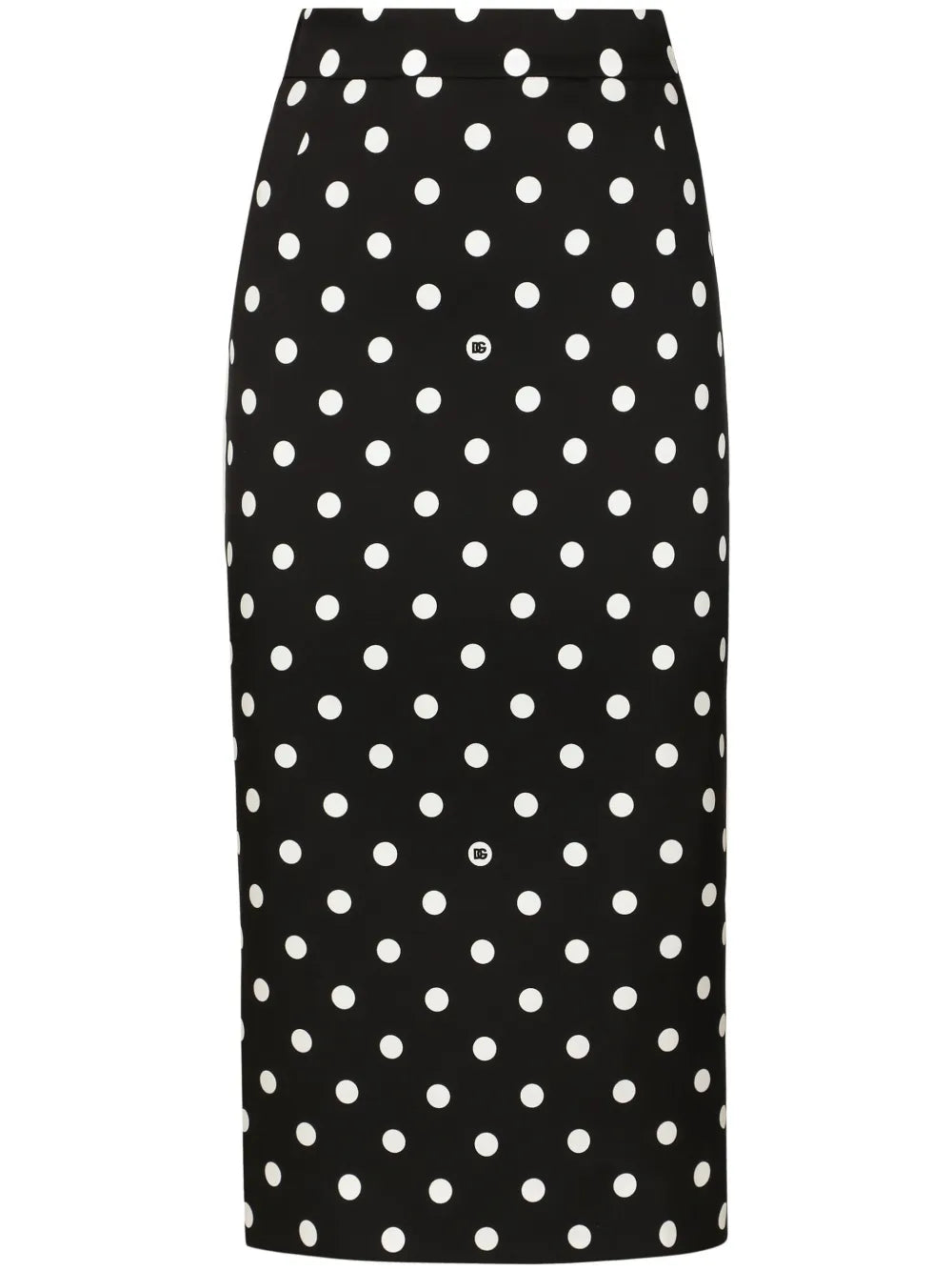 Polka-Dot Pencil Skirt