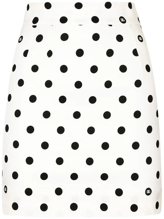 Polka-Dot Mini Skirt