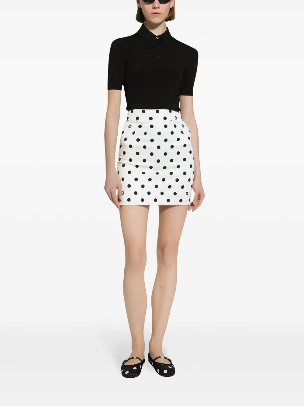 Polka-Dot Mini Skirt