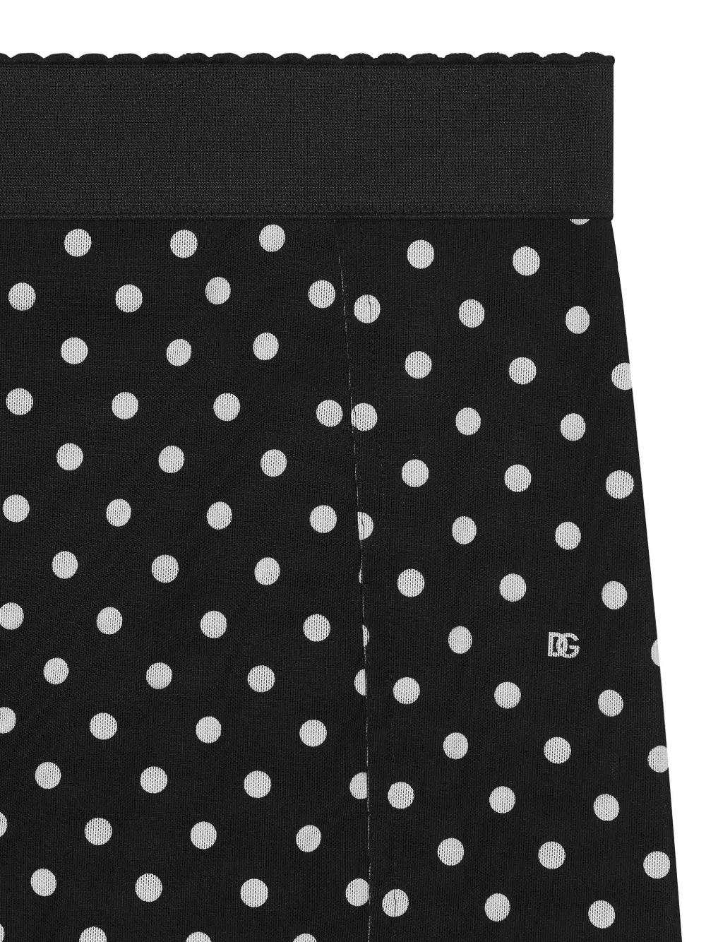 Polka-Dot Print Pencil Skirt