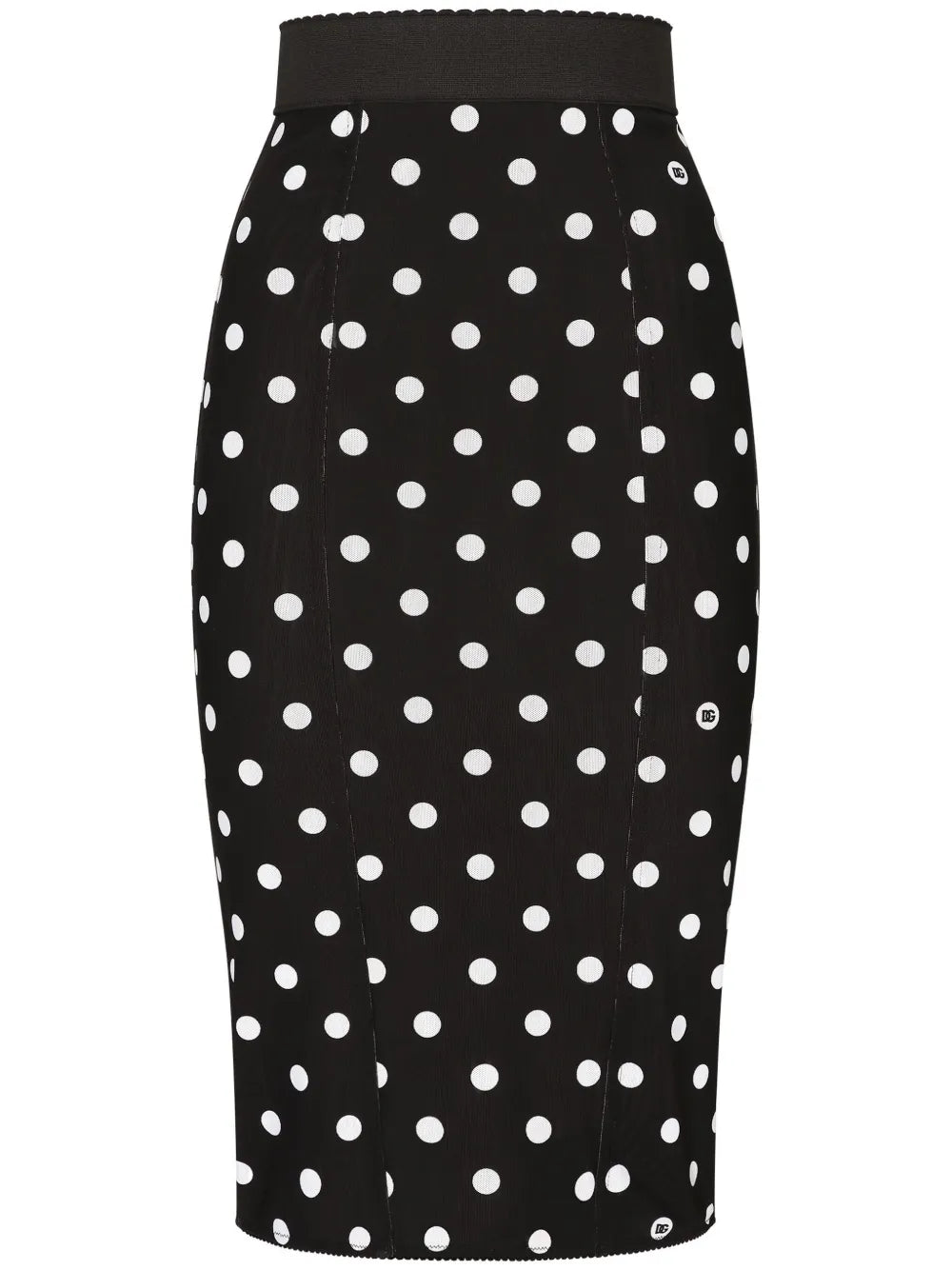 Polka-Dot Pencil Skirt