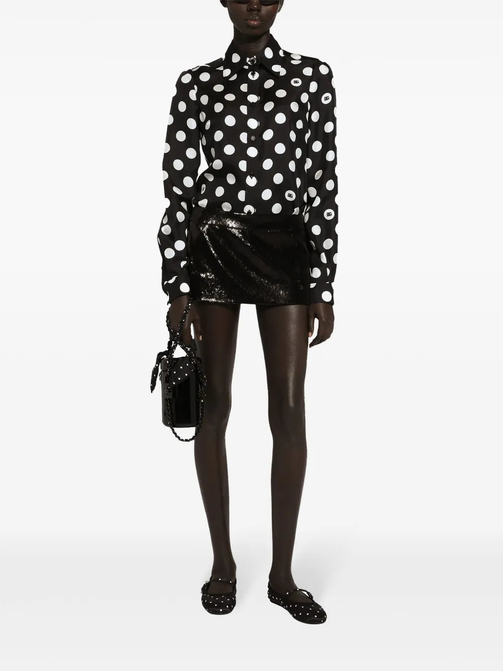 Sequined Low-Rise Miniskirt