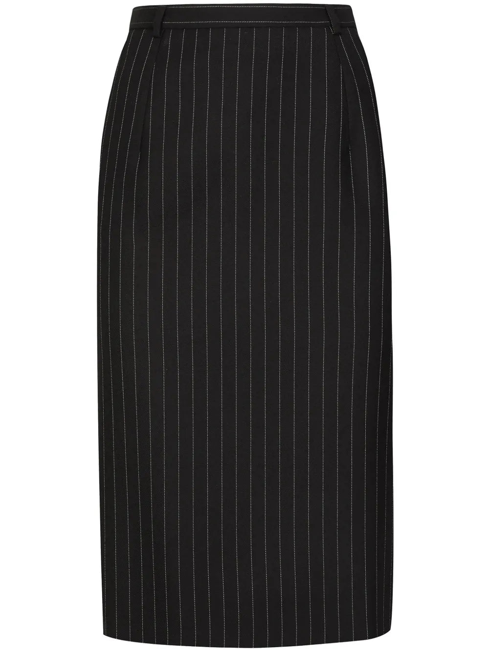 Pinstripe-Pattern Wool Skirt