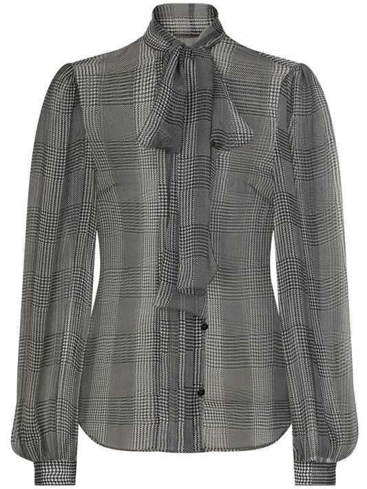 Prince Of Wales Check Blouse