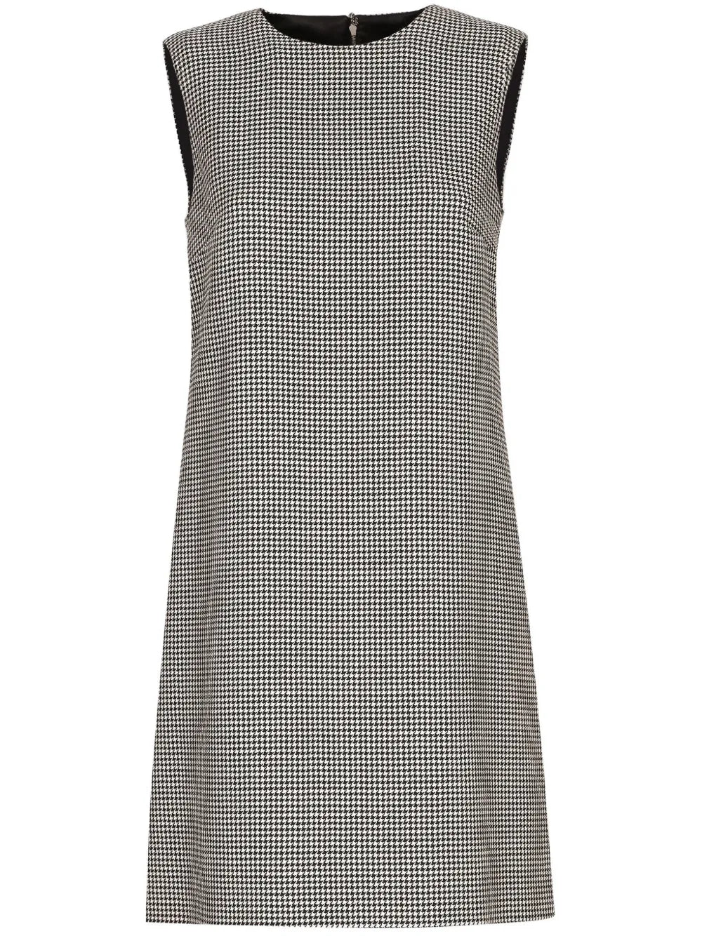 Houndstooth-Pattern Wool Dress
