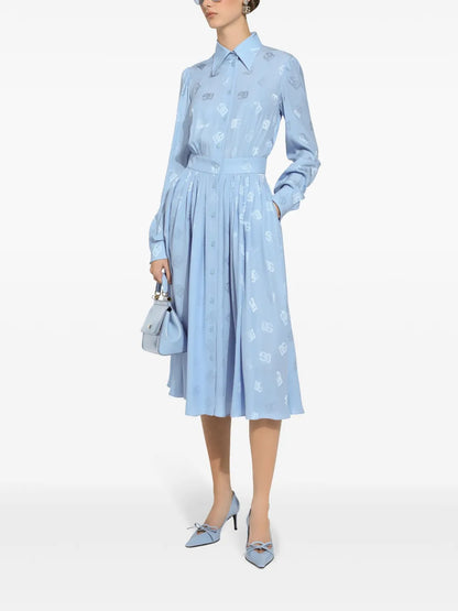 Monogram-Jacquard Shirt Dress