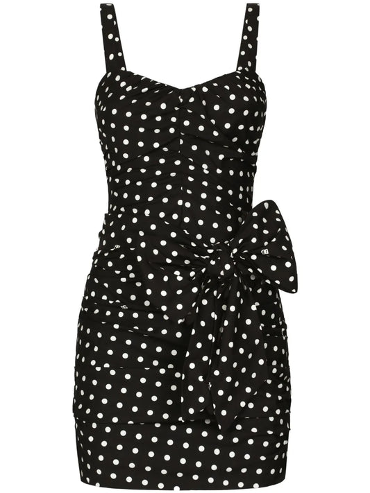 Polka-Dot Mini Dress
