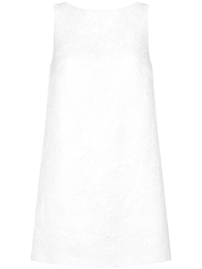Brocade Sleeveless Shift Minidress