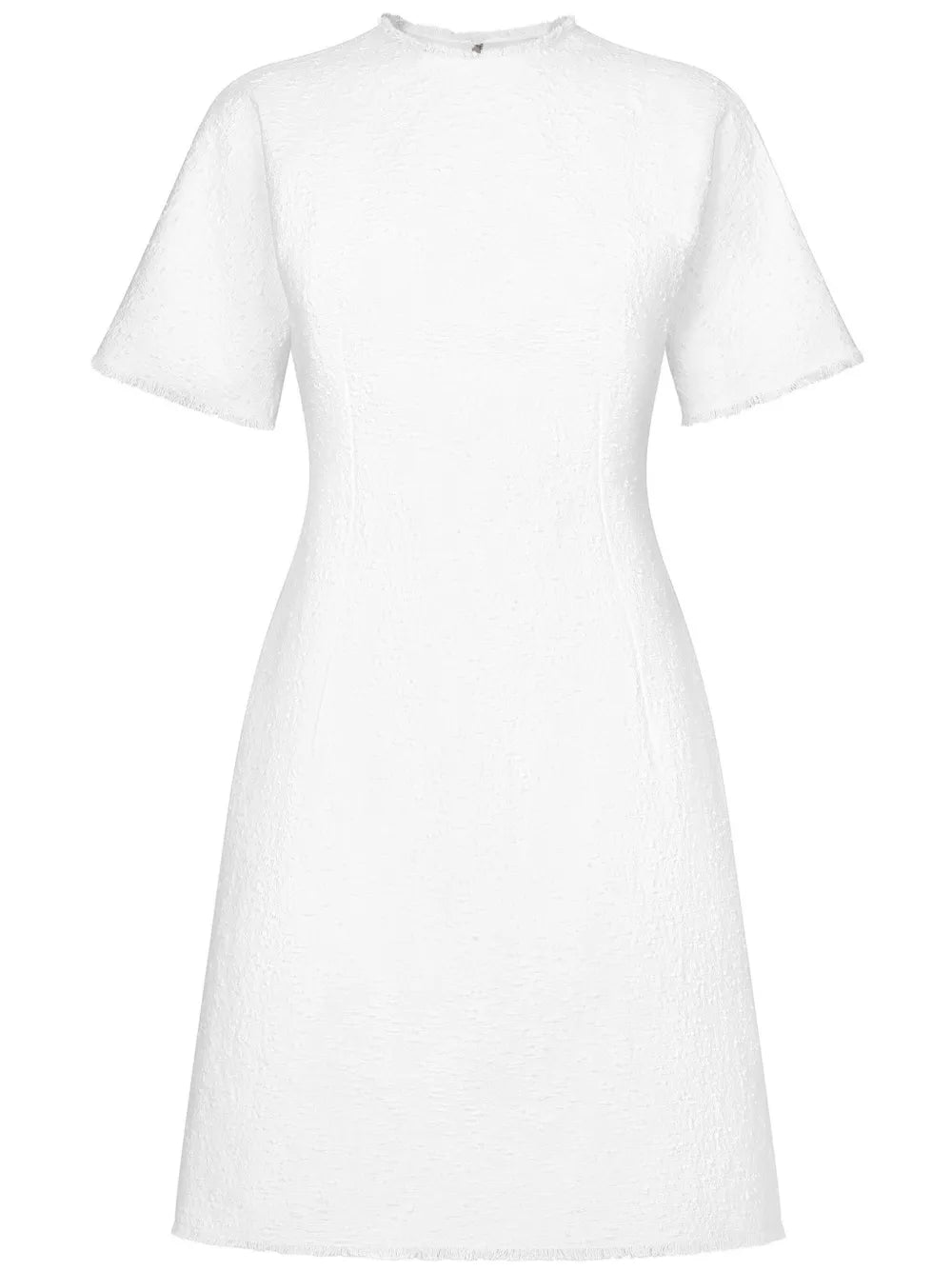 Tweed Short-Sleeve Minidress