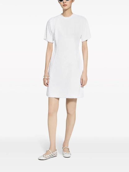 Tweed Short-Sleeve Minidress