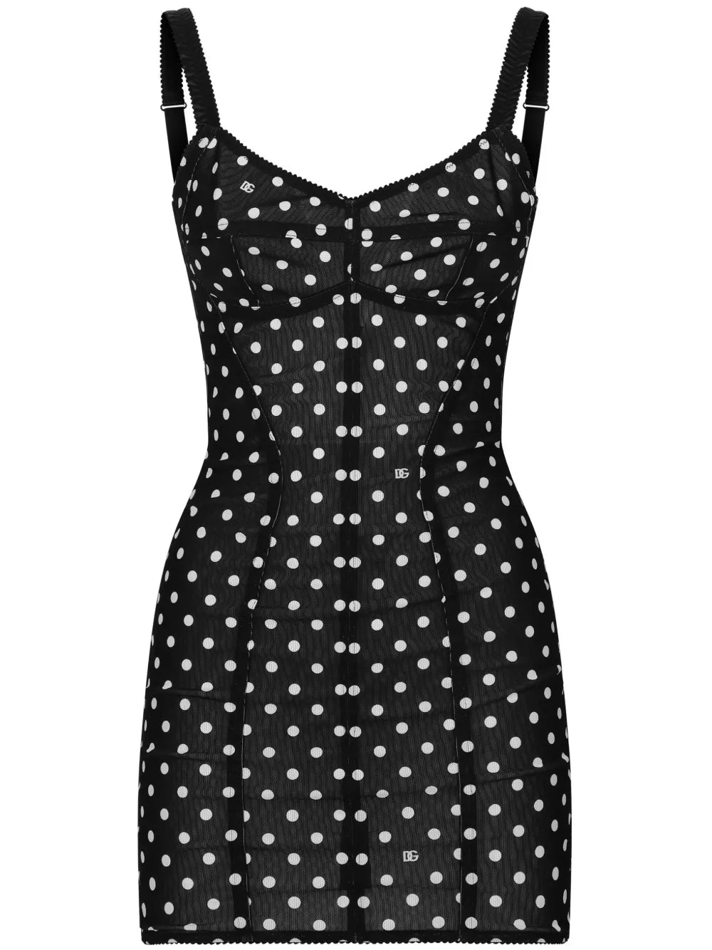 Polka-Dot Corset Minidress