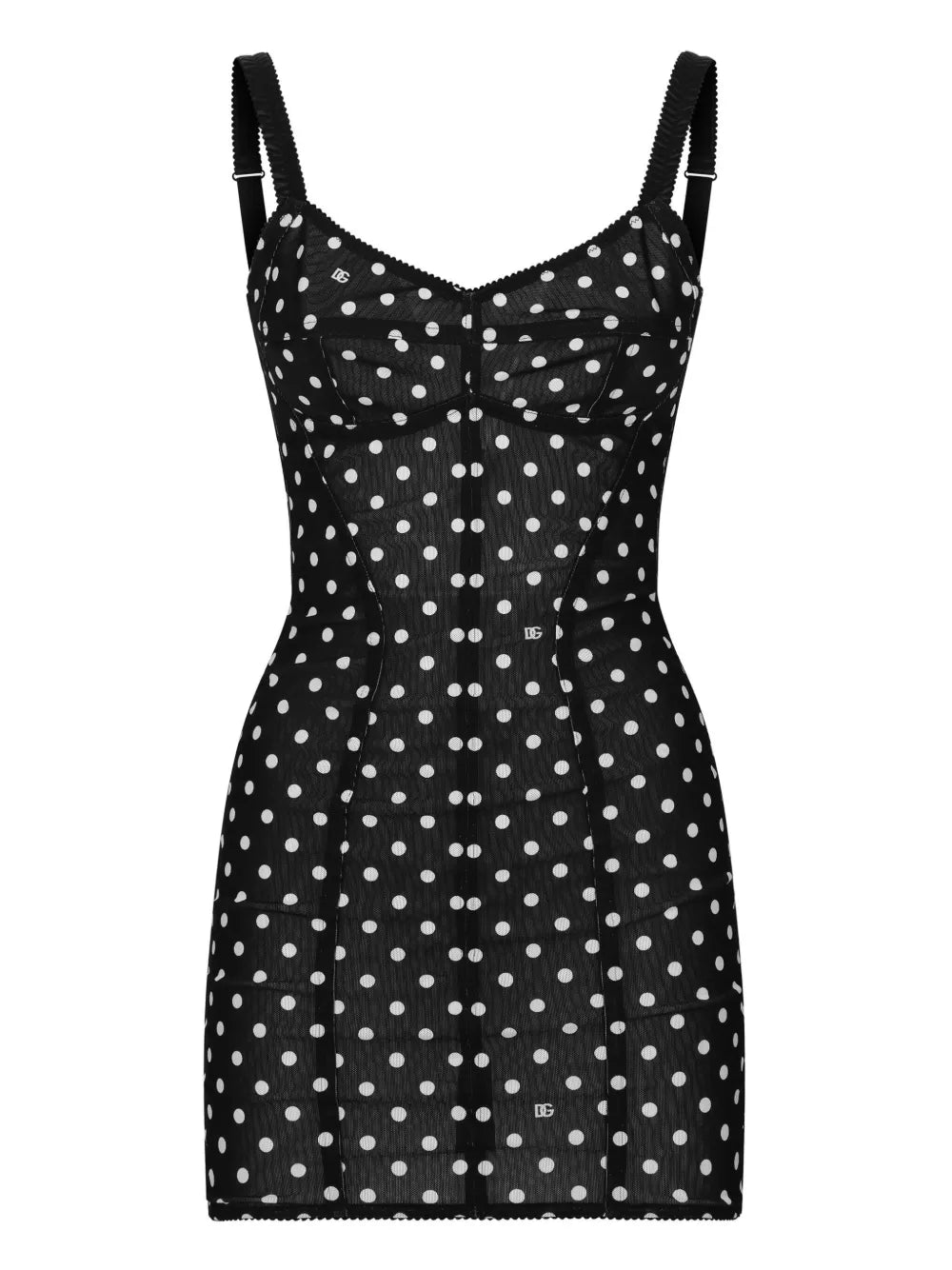 Polka-Dot Corset Minidress