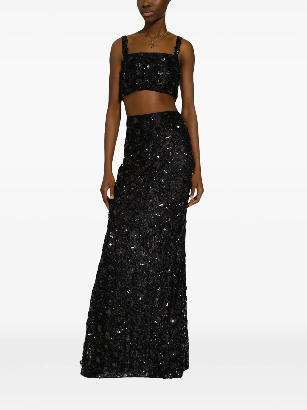 Sequined Sleeveless Bralette