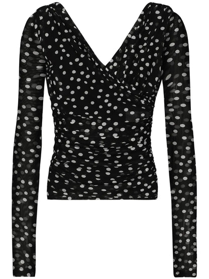 Polka-Dot Tulle Top