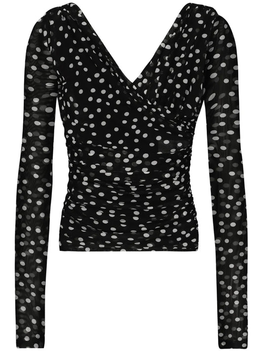 Polka-Dot Tulle Top