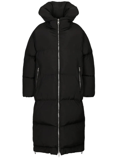 Logo-Plaque Padded Coat