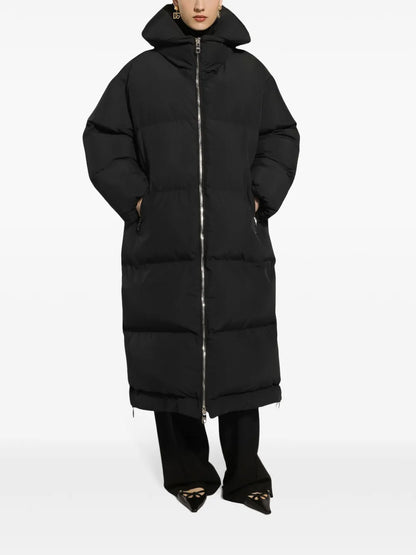 Logo-Plaque Padded Coat