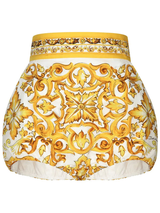 Majolica Print Shorts