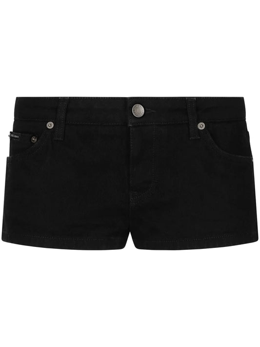 Mid-Rise Denim Shorts