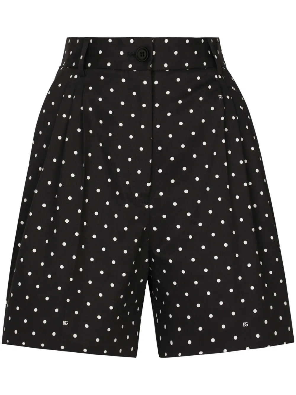 Polka Dot-Print Tailored Shorts